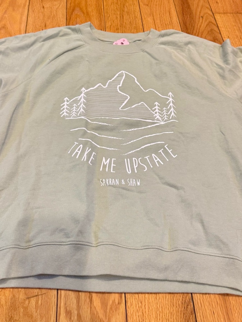 'Take Me Upstate' Sage Crewneck Sweatshirt